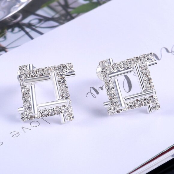 Classic Cubic Zirconia Wedding Stud Earrings for Women, FB16FA1007 - Picture 1 of 4